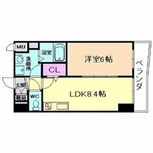 ディオーネ・ジエータ・長堂【4階】の間取り