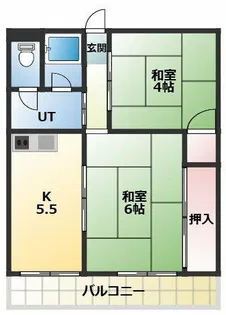 森小路長門ハイツ【5階】の間取り