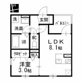 Anecis 橘【201号室】の間取り