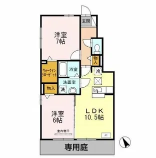 アイリス タウン【1階】の間取り