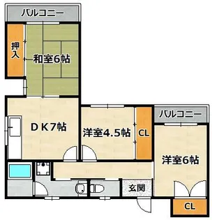 スミティーコート中道【301号室】の間取り