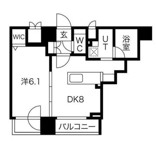 ラ・クラッセ札幌大通ウエスト【9階】の間取り