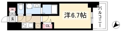メイクス熱田大宝【2階】の間取り