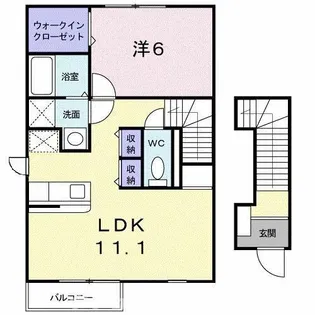 サンフラワーA【2階】の間取り