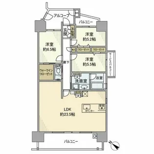 サンシティ三河安城【603号室】の間取り