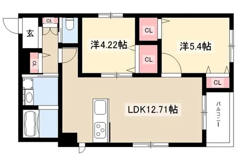 プレシャス新栄【2階】の間取り