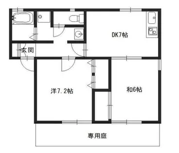 ビラ・ハイカムール【1階】の間取り