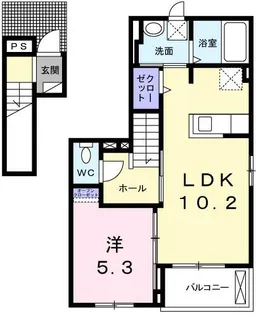 カーサ・プレッソ【2階】の間取り