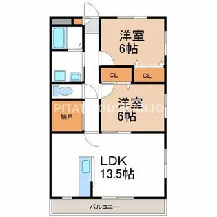 キャッスルメジュール【201号室】の間取り