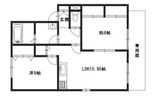 サンフレッチェM A棟【1階】の間取り