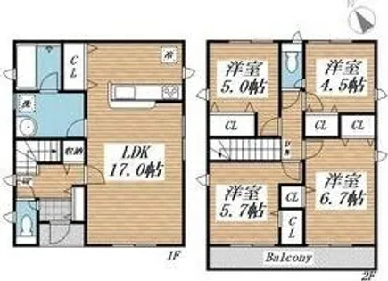 福岡県北九州市小倉南区横代北町3丁目【一戸建】の間取り