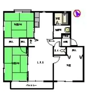 サン・パティーヌSU B棟【202号室】の間取り