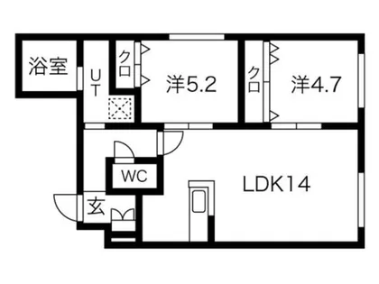 Pommeraie北円山【1階】の間取り
