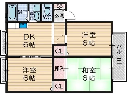 新屋ハイム【2階】の間取り