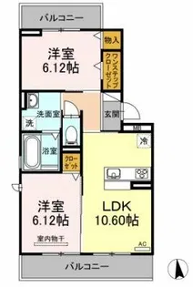 コルヌイエ長久手【1階】の間取り