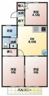 ファミール水瀬【2階】の間取り