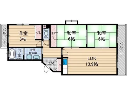アムール真砂【203号室】の間取り
