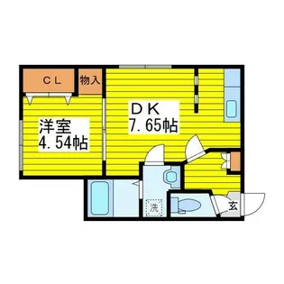 ブランノワール華【4階】の間取り