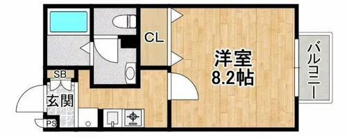 大阪府箕面市新稲5丁目【アパート】の間取り