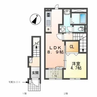 エスターテ【2階】の間取り