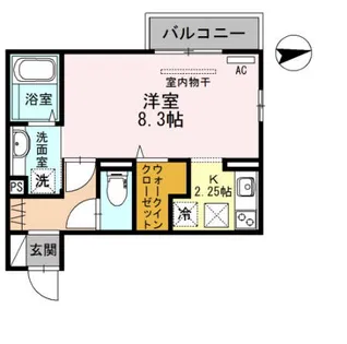 プラージュ武庫川 B棟【103号室】の間取り