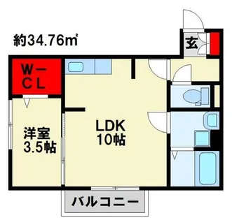 プラスラミチエ 朽網【1階】の間取り