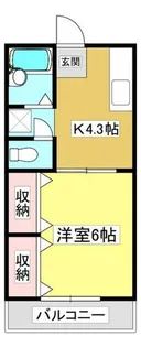 メゾン叶【201号室】の間取り