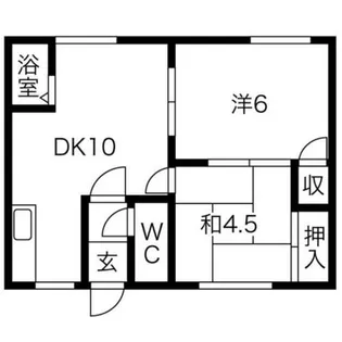 明星マンションA【2階】の間取り