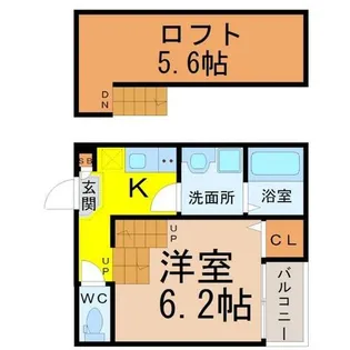 ロイヤルクレスト八熊【2階】の間取り