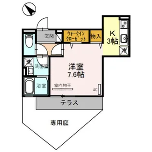 セレナヴィラ小阪W【1階】の間取り