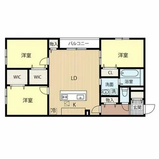 アクアトピア清田Ⅱ【201号室】の間取り