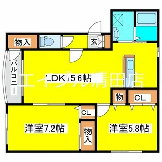 シャムロック【1階】の間取り
