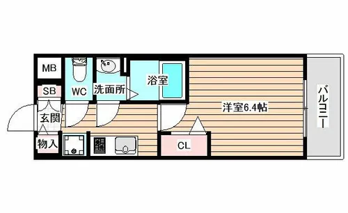 1Kの間取り画像