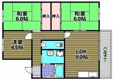 カルムハイツ千代田【2階】の間取り