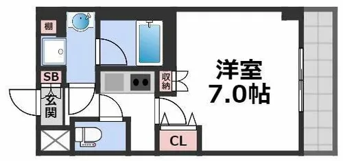 ファビラスコート巽東【3階】の間取り