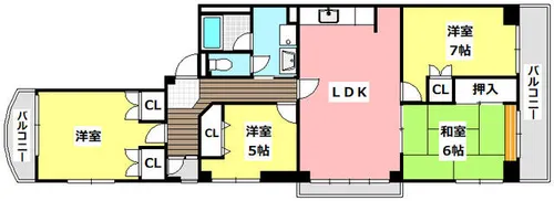 ゼンコウコーポラス8番館【401号室】の間取り