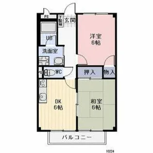 サニーハウス石田【1階】の間取り