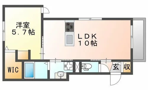 Luahoano【101号室】の間取り