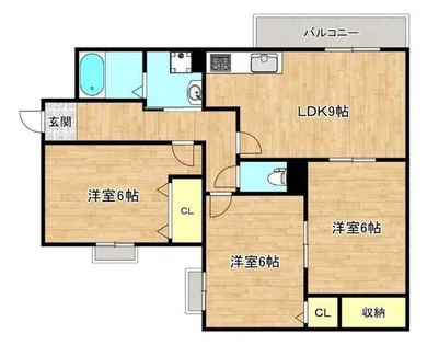 メイプルコートWEST【1階】の間取り