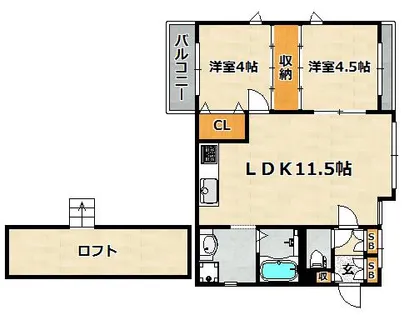 BELLTREE平和台【3階】の間取り