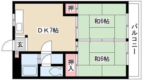 レジデンス成田【1階】の間取り