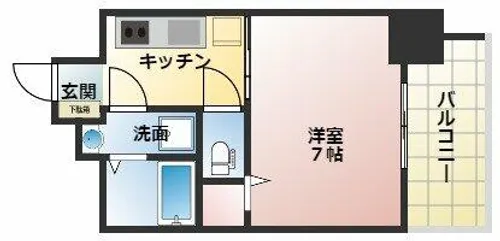 S-RESIDENCE難波大国町Deux【12階】の間取り