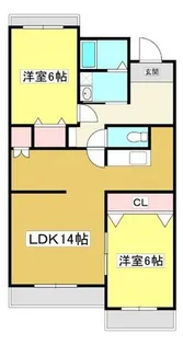 ペガサス横落【3階】の間取り