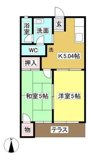 コーポ五反田【103号室】の間取り
