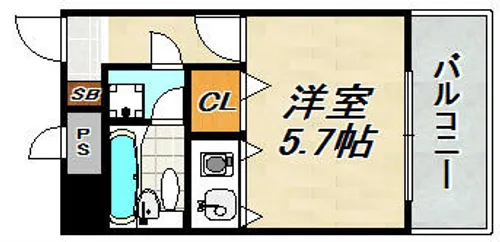 パークプラザ鷹取【6階】の間取り