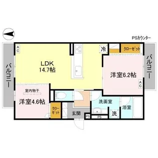 TORISIA千里丘1【2階】の間取り