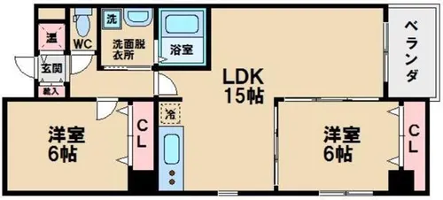 BREEZE夕陽ヶ丘(ブリーゼ夕陽ヶ丘)【9階】の間取り