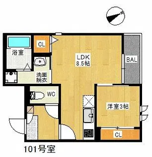 GRANDTICCoral Bidens【1階】の間取り