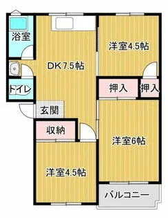 サウスヒルズ由良【405号室】の間取り