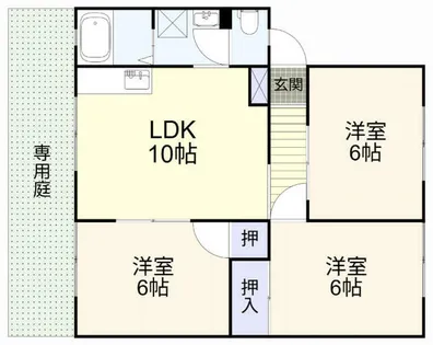 サンハイツ潤崎A棟【101号室】の間取り